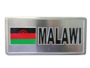 MALAWI COUNTRY FLAG SMALL METAL LICENSE PLATE STICKER DECAL EMBLEM ..NEW