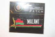 MALAWI COUNTRY FLAG WORD IRON ON PATCH CREST BADGE .. NEW