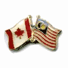 MALAYSIA / CANADA COUNTRY FLAG SMALL METAL FRIENDSHIP LAPEL PIN BADGE .. NEW
