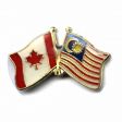 MALAYSIA / CANADA COUNTRY FLAG SMALL METAL FRIENDSHIP LAPEL PIN BADGE .. NEW