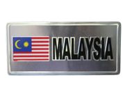 MALAYSIA COUNTRY FLAG SMALL METAL LICENSE PLATE DECAL STICKER EMBLEM .. NEW