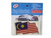 MALAYSIA COUNTRY FLAG WAVY BUMPER DECAL STICKER EMBLEM ...