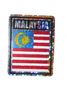 MALAYSIA SQUARE COUNTRY FLAG METALLIC BUMPER STICKER DECAL .. SIZE 3" X 4" INCHES .. NEW