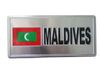 MALDIVES COUNTRY FLAG SMALL METAL LICENSE PLATE DECAL STICKER EMBLEM .. NEW