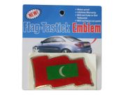 MALDIVES COUNTRY FLAG WAVY BUMPER DECAL STICKER EMBLEM ...