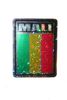 MALI SQUARE COUNTRY FLAG METALLIC BUMPER STICKER DECAL .. SIZE 3" X 4" INCHES .. NEW