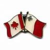 MALTA / CANADA COUNTRY FLAG SMALL METAL FRIENDSHIP LAPEL PIN BADGE .. NEW