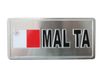 MALTA COUNTRY FLAG SMALL METAL LICENSE PLATE DECAL STICKER EMBLEM .. NEW