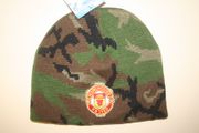 MANCHESTER UNITED FC FOOTBALL CLUB  ADULT CAMOUFLAGE TOQUE HAT CAP .... CAMAFLAGE TOUGUE ... NEW