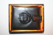 MANCHESTER UNITED FC FOOTBALL CLUB LOGO LEATHER WALLET ... NEW IN BOX