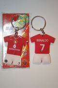 MANCHESTER UNITED FC FOOTBALL CLUB SOCCER JERSEY RONALDO KEYCHAIN ... NEW