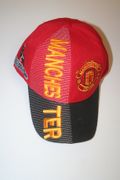 MANCHESTER UNITED FOOTBALL CLUB 2 COLOR EMBOSSED HAT CAP .. NEW
