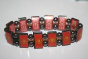 MANCHESTER UNITED FOOTBALL CLUB FLEXIBLE METAL SPORTS BRACELETS WRISTBANDS .. NEW