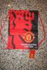 MANCHESTER UNITED FOOTBALL CLUB SOCCER DRAW STRING SHOULDER BAG NAPSACK .. NEW