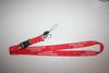 MANCHESTER UNITED FOOTBALL CLUB WORD RED LANYARD KEYCHAIN PASSHOLDER .. NEW