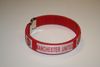 MANCHESTER UNITED RED SOCCER FOOTBALL FLEXABLE METAL NYLON BRACELET ... NEW