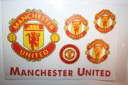 MANCHESTER UNITED SOCCER FOOTBALL CLUB COLLECTION OF STICKERS .. NEW