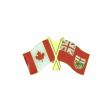 MANITOBA / CANADA PROVINCE FLAG SMALL METAL FRIENDSHIP LAPEL PIN BADGE .. CANADIAN PROVINCE .. NEW