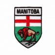 MANITOBA CANADIAN PROVINCIAL SMALL OVAL SHIELD IRON ON PATCH CREST BADGE .. NEW