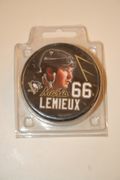 MARIO LEMIEUX #66 PITTSBURGH PENGUINS OFFICIAL PICTURE HOCKEY PUCK