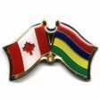 MAURITIUS / CANADA COUNTRY FLAG SMALL METAL FRIENDSHIP LAPEL PIN BADGE .. NEW