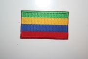 MAURITIUS COUNTRY FLAG SMALL IRON ON PATCH CREST BADGE . NEW