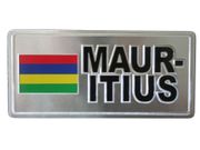 MAURITIUS COUNTRY FLAG SMALL MERAL LICENSE PLATE DECAL STICKER EMBLEM .. NEW
