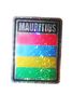 MAURITIUS SQUARE COUNTRY FLAG METALLIC BUMPER STICKER DECAL .. SIZE 3" X 4" INCHES .. NEW