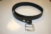 MENS ITALIAN STYLE BLACK BELT WITH REMOVABLE BELT BUCKLE .. NEW