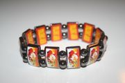 MERRY CHRISTMAS FLEXIBLE METAL SANTA CLAUS BRACELET WRISTBAND .. NEW
