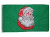 MERRY CHRISTMAS GREEN 3' X 5' SANTA CLAUS FEET FLAG LARGE BANNER.