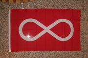 METIS RED 3' X 5' FEET NATIVE INDIAN LARGE INFINITY FLAG BANNER ..  RARE COLOR ...NEW