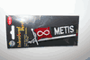 METIS RED NATIVE INDIAN IRON ON EMBROIDERED WORD PATCH CREST BADGE .. NEW