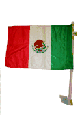 MEXICO 12" X 18" INCHES HEAVY DUTY COUNTRY FLAG WITH STICK .. FIFA SOCCER WORLD CUP .. NEW