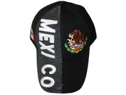MEXICO BLACK COUNTRY FLAG EMBOSSED HAT CAP .. NEW