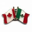 MEXICO / CANADA COUNTRY FLAG SMALL METAL FRIENDSHIP LAPEL PIN BADGE .. NEW