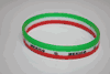 MEXICO COUNTRY FLAG COLORS LAYERED SILICONE BRACELETS WRISTBANDS .. FIFA WORLD CUP SOCCER FOOTBALL... NEW