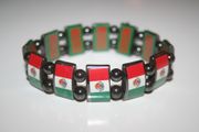 MEXICO COUNTRY FLAG FLEXIBLE METAL REVERSIBLE SPORTS BRACELET .. NEW