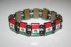 MEXICO COUNTRY FLAG FLEXIBLE METAL REVERSIBLE SPORTS BRACELET .. NEW