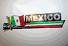 MEXICO COUNTRY FLAG LONG METALIC CAR AUTOMOBILE BUMPER STICKER DECAL EMBLEM .. FIFA WORLD CUP SOCCER FOOTBALL .. NEW