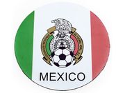  MEXICO * FEDERACION MEXICANA DE FUTBOL ASOC., A.C. * LOGO CAR MAGNET CIRCLE SHAPE 6 1/4" INCHES IN DIAMETER .. FIFA SOCCER WORLD CUP .. NEW