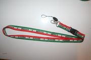 MEXICO FIFA WORLD CUP STRIPED LANYARD KEYCHAIN PASSHOLDER .. SOCCER FOOTBALL .. NEW