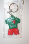 MEXICO GREEN AND RED SOCCER JERSEY KEYCHAIN ... FIFA WORLD CUP FOOTBALL....NEW