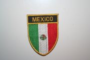 MEXICO OVAL COUNTRY FLAG IRON ON SHIELD PATCH CREST BADGE .. NEW
