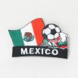 MEXICO SOCCER BALL FOOTBALL IRON ON EMBROIDERED PATCH CREST BADGE .. NEW