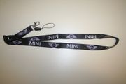 MINI COOPER BLACK HIGH QUALITY CAR LANYARD KEYCHAIN PASSHOLDER .. AUTOMOBILE .. NEW