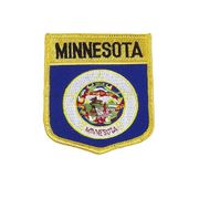 MINNESOTA USA SHIELD FLAG IRON ON PATCH CREST BADGE 3 X 3 1/2 INCHES ... NEW