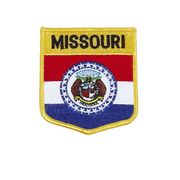 MISSOURI USA SHIELD FLAG IRON ON PATCH CREST BADGE 3 X 3 1/2 INCHES ... NEW