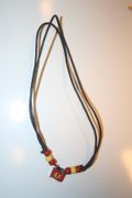 MOHAWK OKA NATIVE INDIAN FLAG METAL NECKLACE CHOKER .. NEW