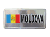 MOLDOVA COUNTRY FLAG METAL SMALL LICENSE PLATE STICKER DECAL EMBLEM .. NEW